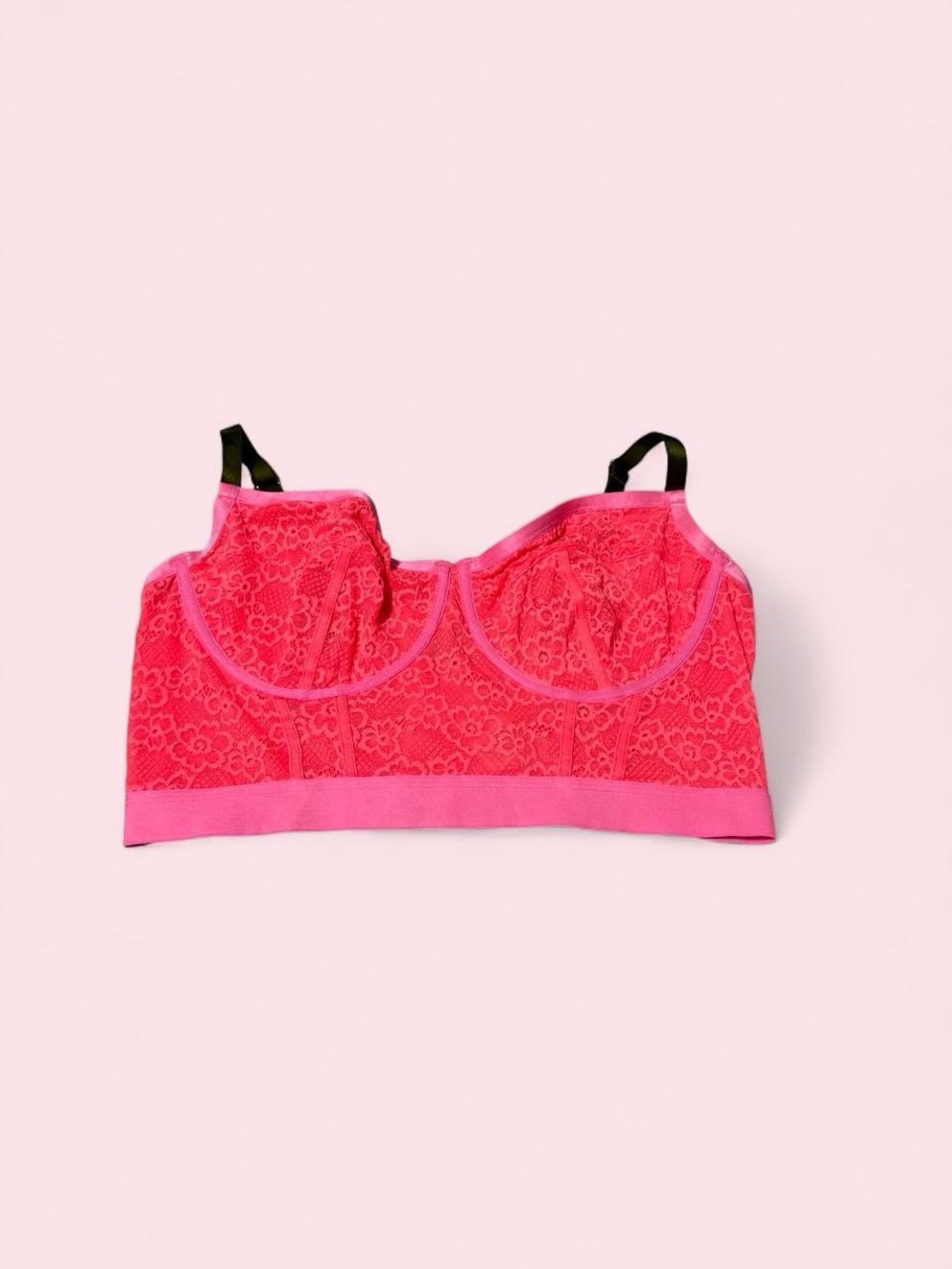 Parade Pink Lace Longline Bralette - Women's Intimates